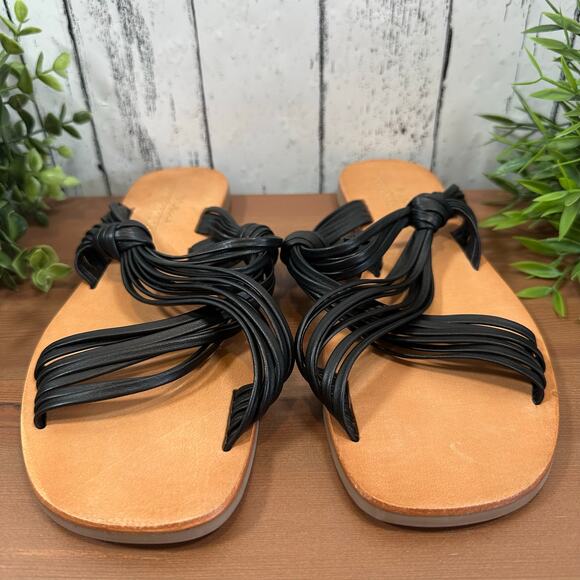 Anthropologie Matisse Mystic Criss Cross Leather Sandals Size 9 - Picture 3 of 8